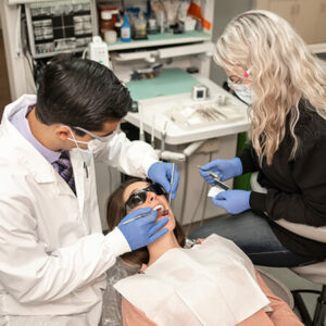 the-doctor-and-our-assistant-checking-a-patient , Bremerton dentists at Safe Harbor Smiles